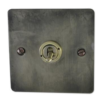 Flat Slate Effect Toggle Grid Plate (1 Gang)